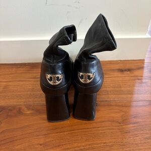 Tory Burch Black Leather Heeled Boots